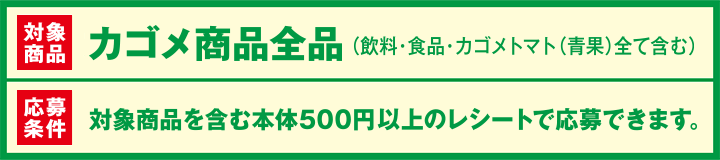 対象商品・応募条件